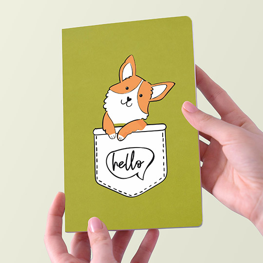 Блокнот 'Corgi say hello'