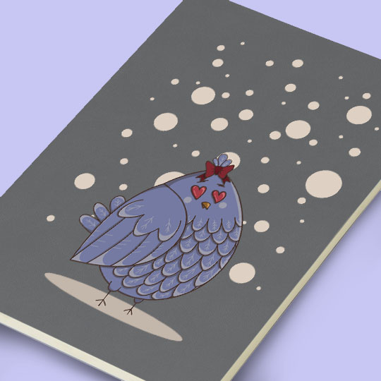 Блокнот 'Chicken in love'