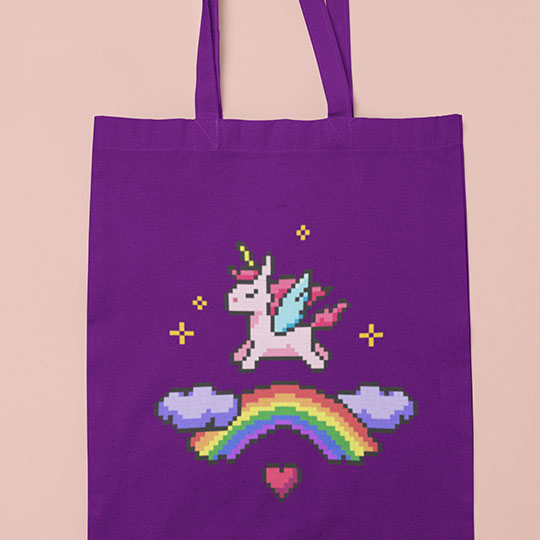 Сумка-шоппер 'Rainbow unicorn'