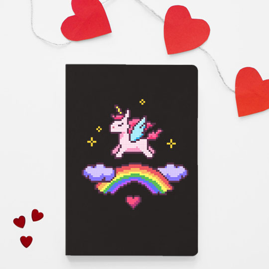 Блокнот 'Rainbow unicorn'