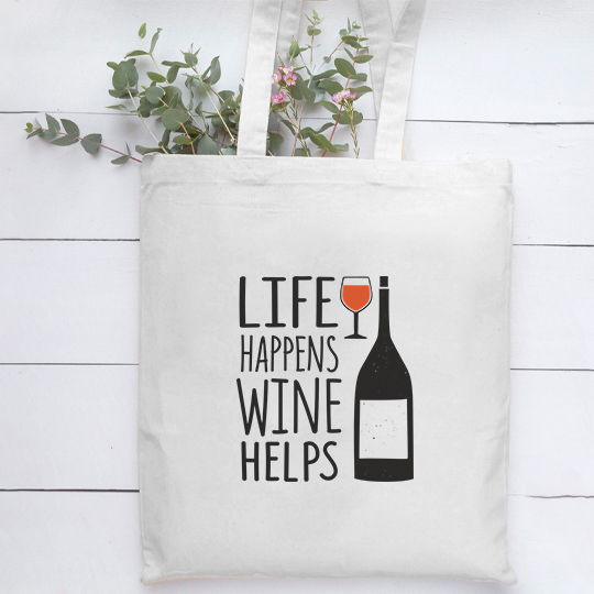 Сумка-шоппер 'Wine helps'