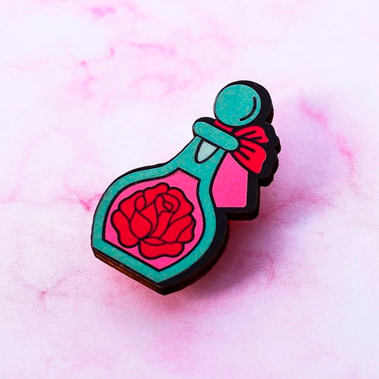 Значок флуоресцентный 'Rose'
