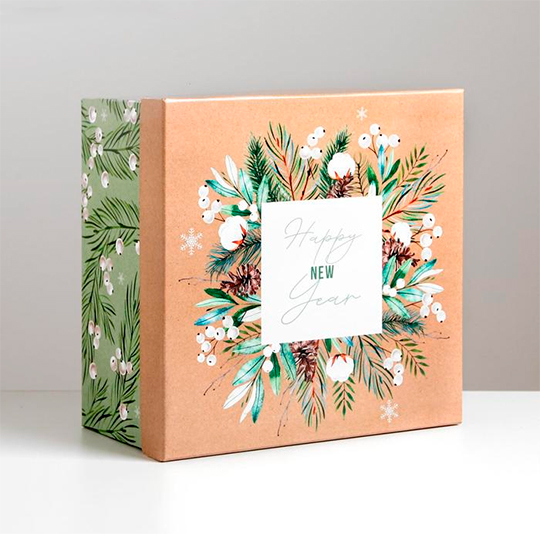Коробка подарочная 'Green holidays'