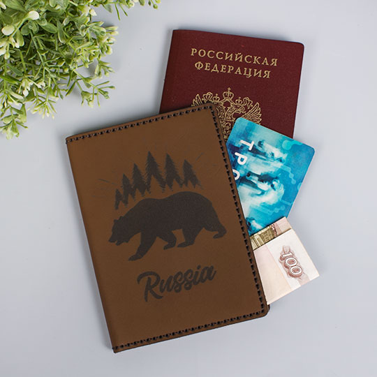 Обложка для паспорта 'Bear'