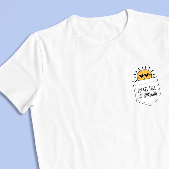 Футболка унисекс 'Sunshine pocket' с вашей надписью