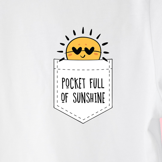 Футболка унисекс 'Sunshine pocket' с вашей надписью