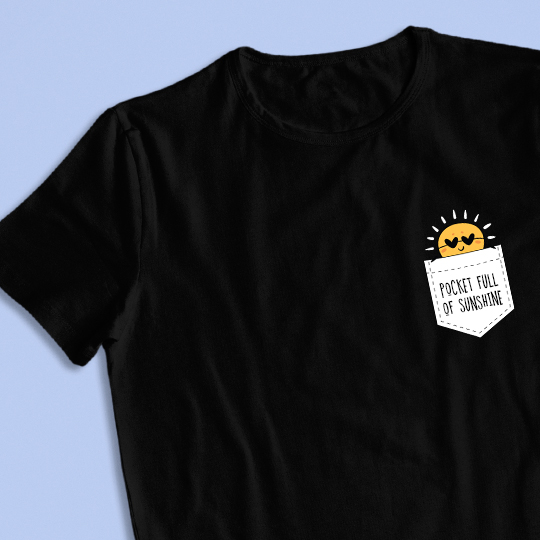 Футболка унисекс 'Sunshine pocket' с вашей надписью