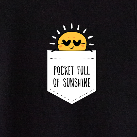 Футболка унисекс 'Sunshine pocket' с вашей надписью