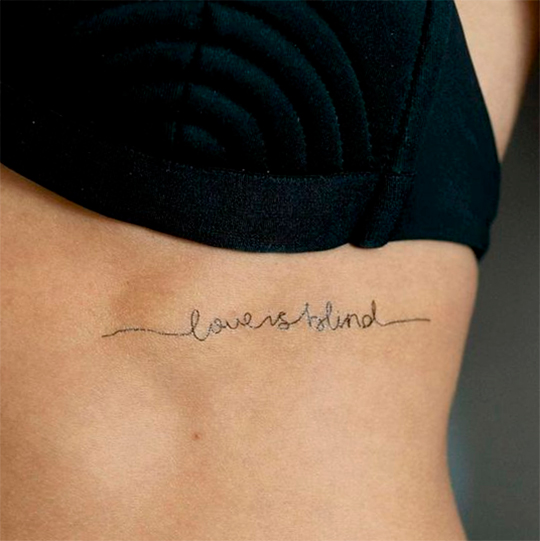 Татуировка 'Love is blind'