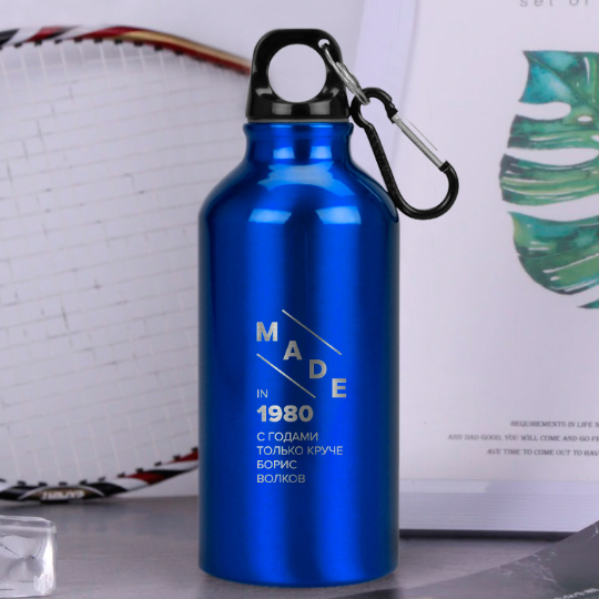 Бутылка для воды Oregon 'Made' с вашей надписью (разные цвета) / Синий 872179 - фото 1