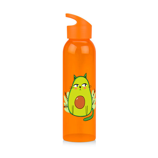 Бутылка для воды 'Avocado Cat' (разные цвета) / Оранжевый