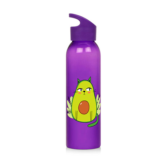 Бутылка для воды 'Avocado Cat' (разные цвета) / Фиолетовый