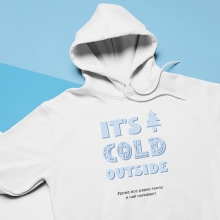Толстовка унисекс 'Cold outside' с вашей надписью