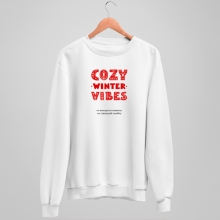 Свитшот унисекс 'Cozy winter vibes' с вашей надписью