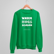 Свитшот унисекс 'Warm hugs' с вашей надписью