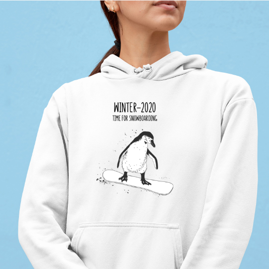 Толстовка унисекс 'Penguinboarder' с вашей надписью