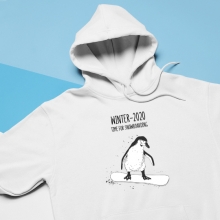 Толстовка унисекс 'Penguinboarder' с вашей надписью
