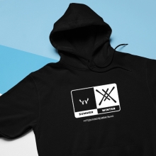 Толстовка унисекс 'Summer vs Winter' с вашей надписью