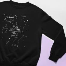 Свитшот унисекс 'Constellations' с вашей надписью