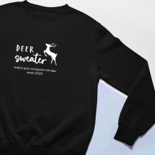 Свитшот унисекс 'Sweet deer' с вашей надписью