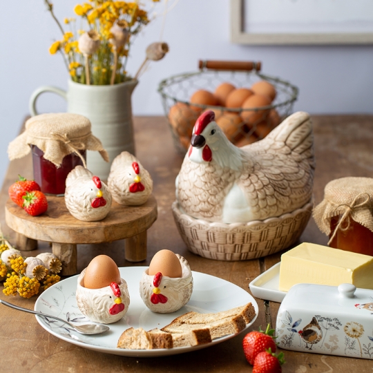 Набор из солонки и перечницы 'Country Hens'