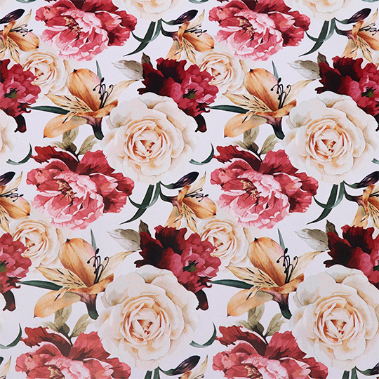 Бумага глянцевая двухстороняя 'Flowers in white', 2 листа