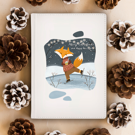 Ежедневник 'Christmas fox'