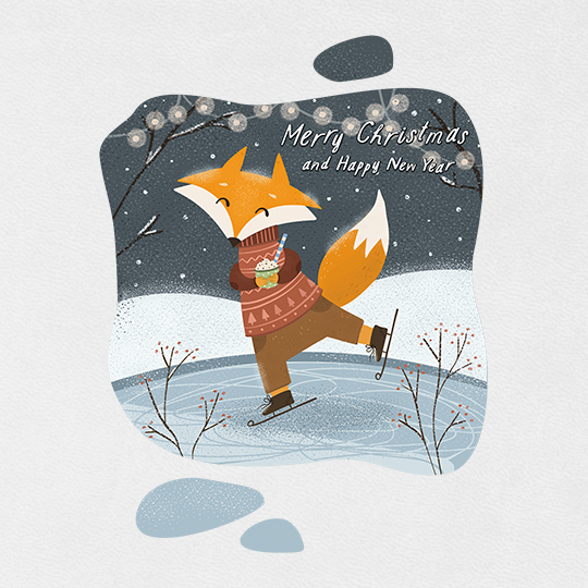 Ежедневник 'Christmas fox'