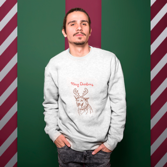 Свитшот унисекс 'Christmas dog'