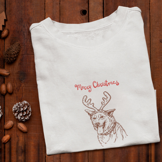 Свитшот унисекс 'Christmas dog'