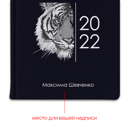 Ежедневник 'Goals 2022' с вашей надписью
