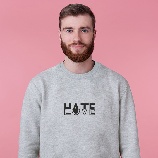Свитшот мужской 'Hate and Love'