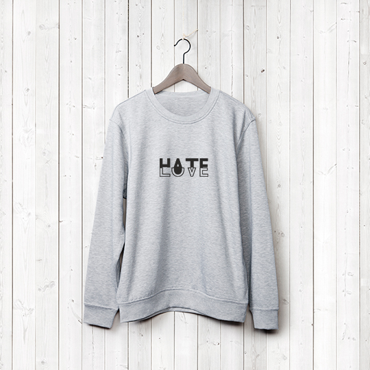 Свитшот мужской 'Hate and Love'