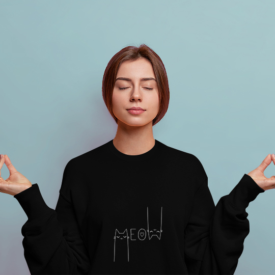 

Свитшот женский 'Meow' (разные размеры) / 2XL