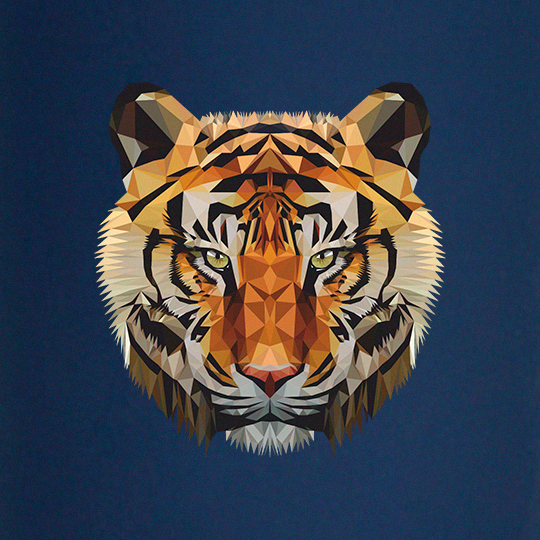 Термос 'Geometric tiger'
