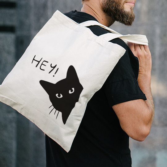 Сумка-шоппер 'Hey meow'