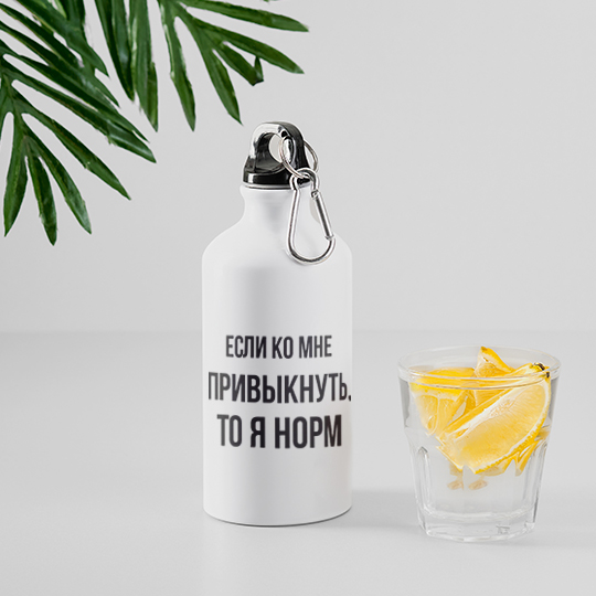 Бутылка с карабином 'Привыкай'