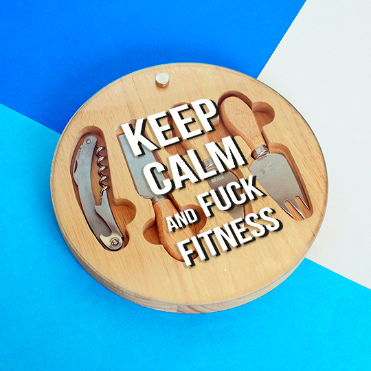 Набор для сыра 'Keep calm and fuck fitness'