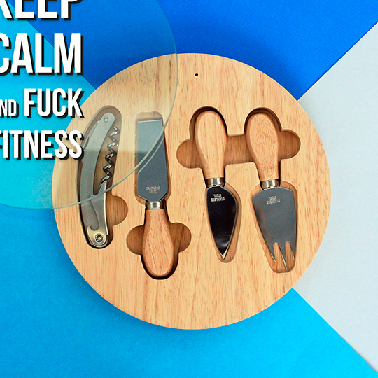 Набор для сыра 'Keep calm and fuck fitness'