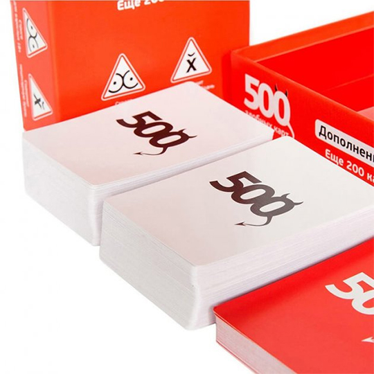 Настольная игра '500 Злобных карт' Дополнение. Набор Красный.
