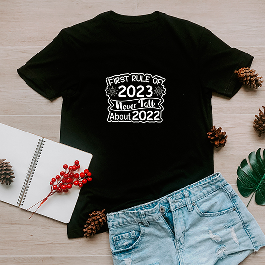 Футболка унисекс 'First rule of 2023'