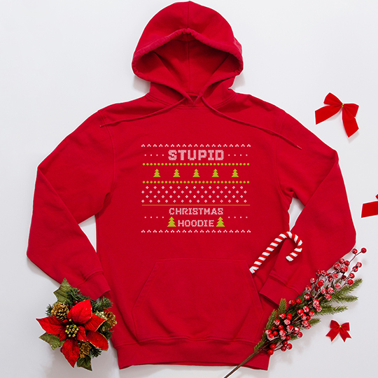 Толстовка унисекс 'Stupid christmas hoodie' (разные размеры) / S 974217 - фото 1