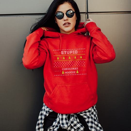 Толстовка унисекс 'Stupid christmas hoodie'