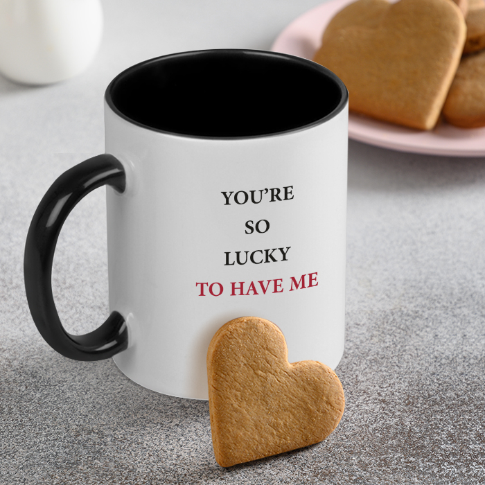 Кружка 'Lucky to have me'