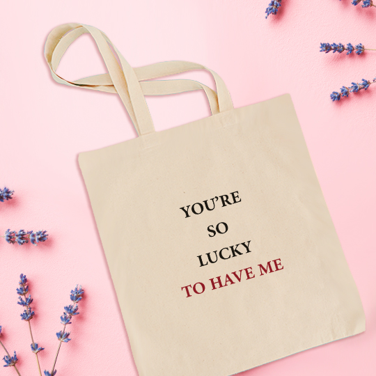 Сумка-шоппер 'Lucky to have me'