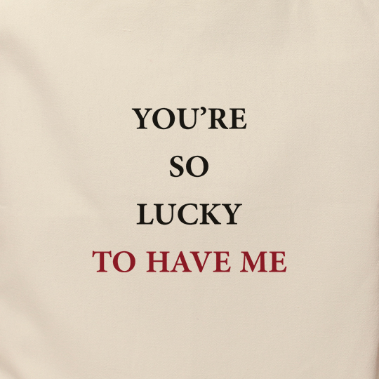 Сумка-шоппер 'Lucky to have me'