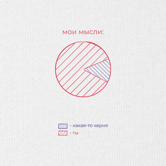 Футболка унисекс 'В моих мыслях только ты'