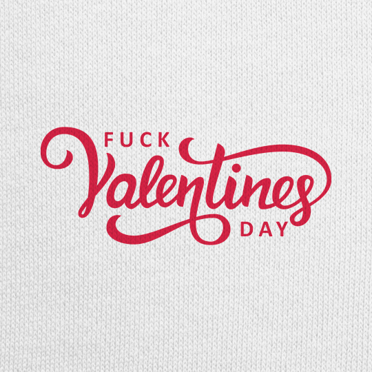 Толстовка унисекс 'Fuck Valentines day'