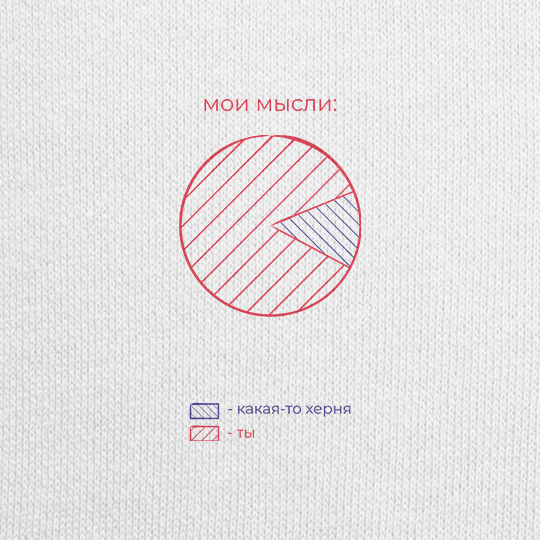 Толстовка унисекс 'В моих мыслях только ты'