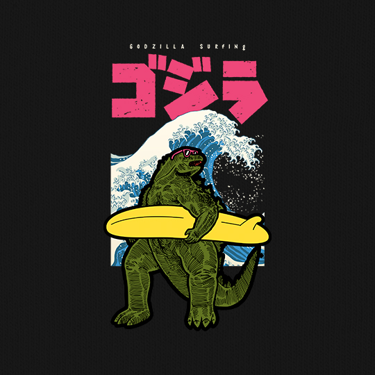 Футболка унисекс 'Dino Surf'